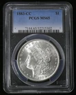 1883-CC MS-65 MORGAN SILVER DOLLAR PCGS GRADED BEAUTY -  VERY NICE COIN
