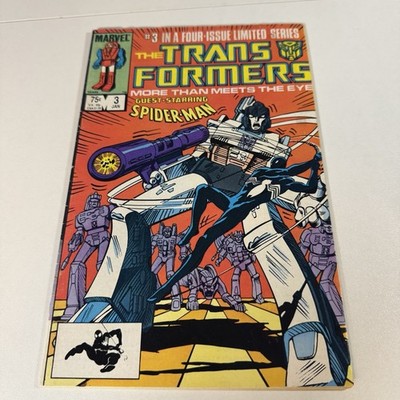 Marvel Comics The Transformers #3 Copper Age 1985 Single Issue Spider-Man