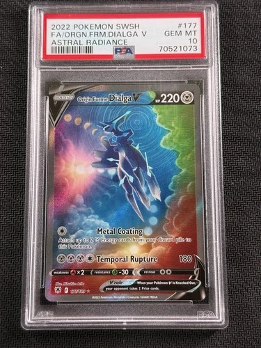 Origin Forme Dialga V PSA 10 Alternate Art 177/189 Astral Radiance Pokemon Card