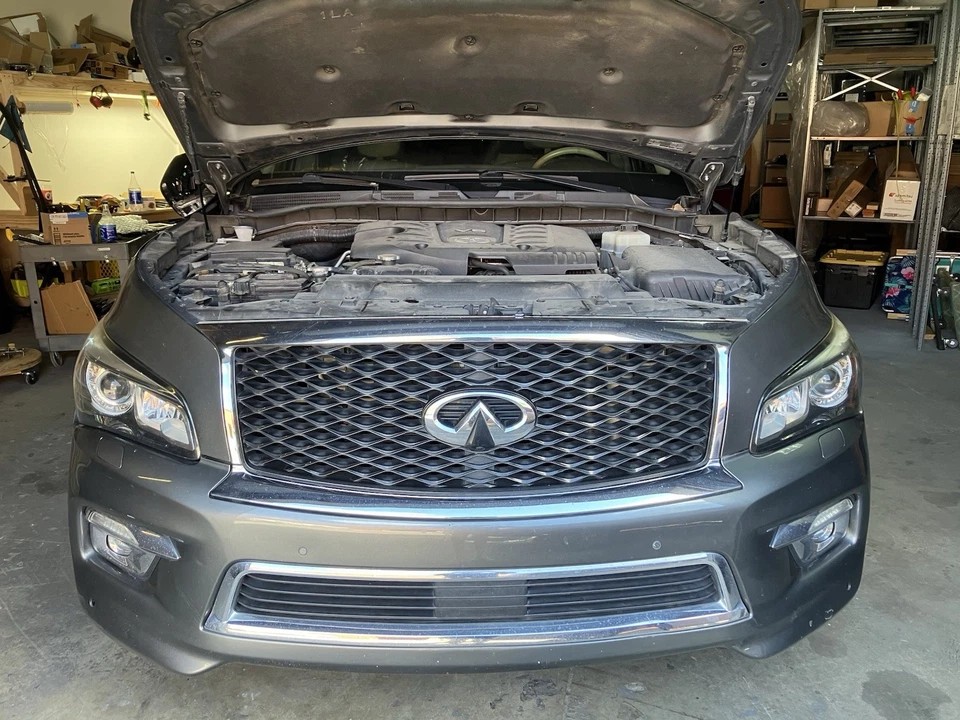 Infiniti QX56 QX80 2011-2022 OEM BARRA DE CHOQUE SUPERIOR DELANTERA BARRA DE AMARRE DE REFUERZO Foto 3 de 3