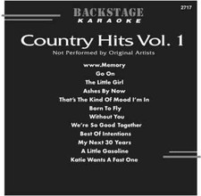 Karaoke CD G NEW Best Country Hits Vol-1 Backstage in original Black Sleeve