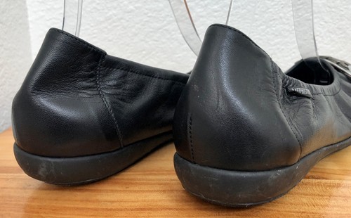 Mephisto Women's Black / Cream Leather Cap Toe Ballet Flats Shoes Size US 8.5 - Picture 7 of 12