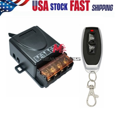 AC90-264V 30A 433MHz Relay 1CH Wireless Remote Control Switch + Transmitter USA