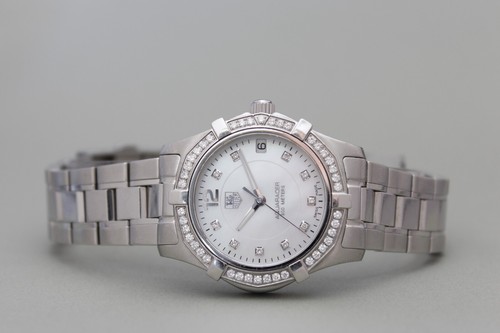 Tag Heuer Aquaracer Diamond Bezel &Dial 32mm WAF1313 Box Papers 6-Month Warranty - Picture 4 of 24