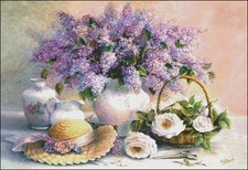 Needlework Crafts Full Embroidery Counted Cross Stitch Kits 14 ct Lavender