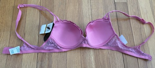 Olga Floral Mystique 33166 Contour Lined Underwire Pink Bra 34 A New Vintage - Picture 2 of 7