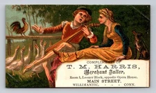 T M Harris Merchant Tailor Man Woman Guitar Serenade  Geese Willimantic P405A