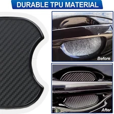 4PCS Car Door Handle Cup Scratch Protector Door Handle Paint Cover Guard (M)