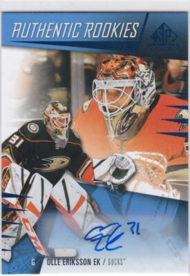2023-24 SP Game Used #251 Authentic Rookies Olle Ericksson Ek Auto Autograph