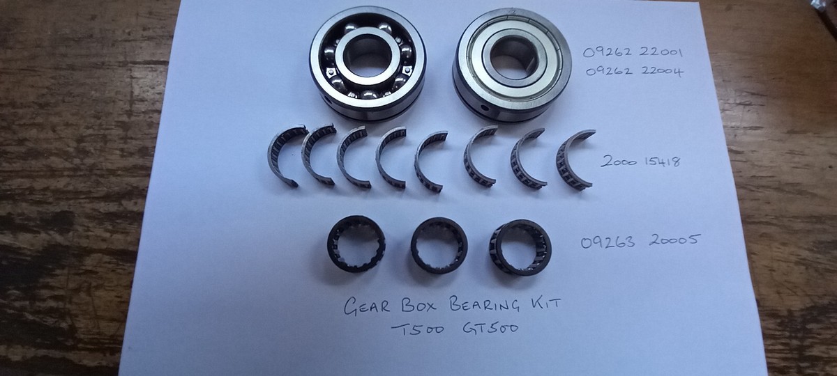 SUZUKI T500 GT500 GEARBOX BEARING KIT 20000 15814 - 09262 22001