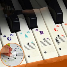 Pianoforte Tastiera Spartiti Adesivo Trasparente 49/54/61/88 Tasti Rimovibili