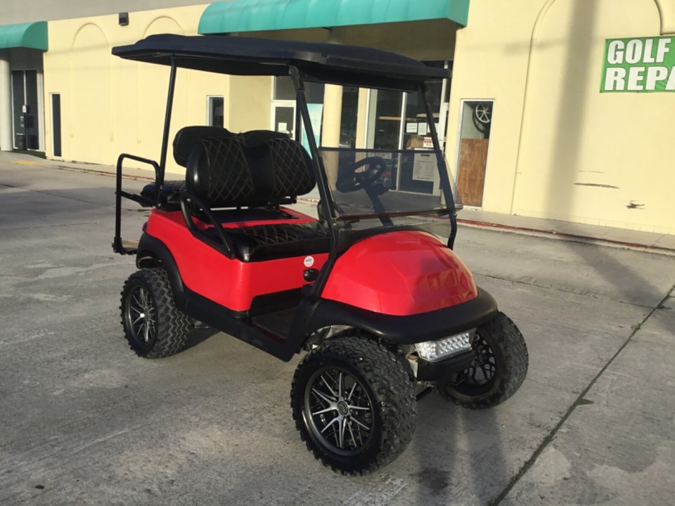 2016 lifted Club car Precedent 4 seat Golf Cart 14" rims lights flip