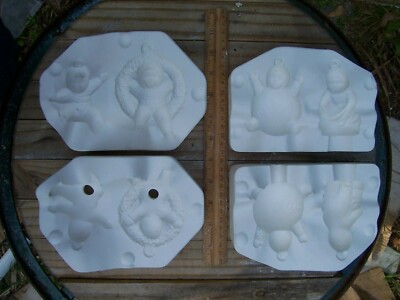 Ceramic Mold - Alberta's 4 Snow Children Ornaments # 1344 and 1346