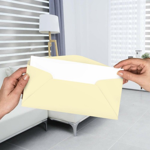 Pastel Ivory #10 Business Envelopes, 4 1/8 x 9 1/2, 24w (90gsm), 100 per Pack - Picture 2 of 5