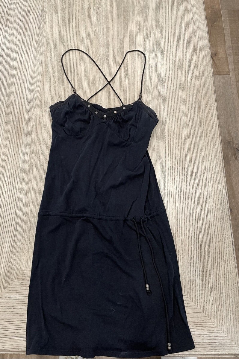 American Eagle Womens Black halter Neck mini Stretch dress size XS Beads American Eagle Womens Black halter Neck mini Stretch dress size XS Beads