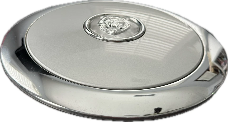 Cubierta del tapacubos central de llanta de rueda OEM Jaguar XJ8 1998-2003 6240 BA PLATEADA de fábrica Foto 4 de 4