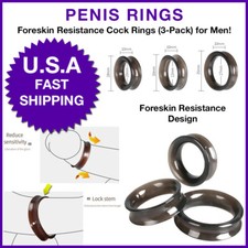 Foreskin Resistance Cock Ring 3pcs, Penis Prolong Erection  Enhancer for Orgasm