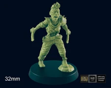 Female Wasteland Mutant  - Post-Apocalyptic - 32mm - EC3D Design -RPG/Diorama