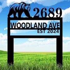Personalized House Number Signs , Custom Metal Address Signs ,Home Address Signs
