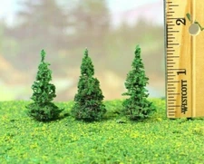 10 pcs ELK RIVER 1.5" Pines Fir Z N HO Scale Railroad Model Trees 11mm 15mm 28mm