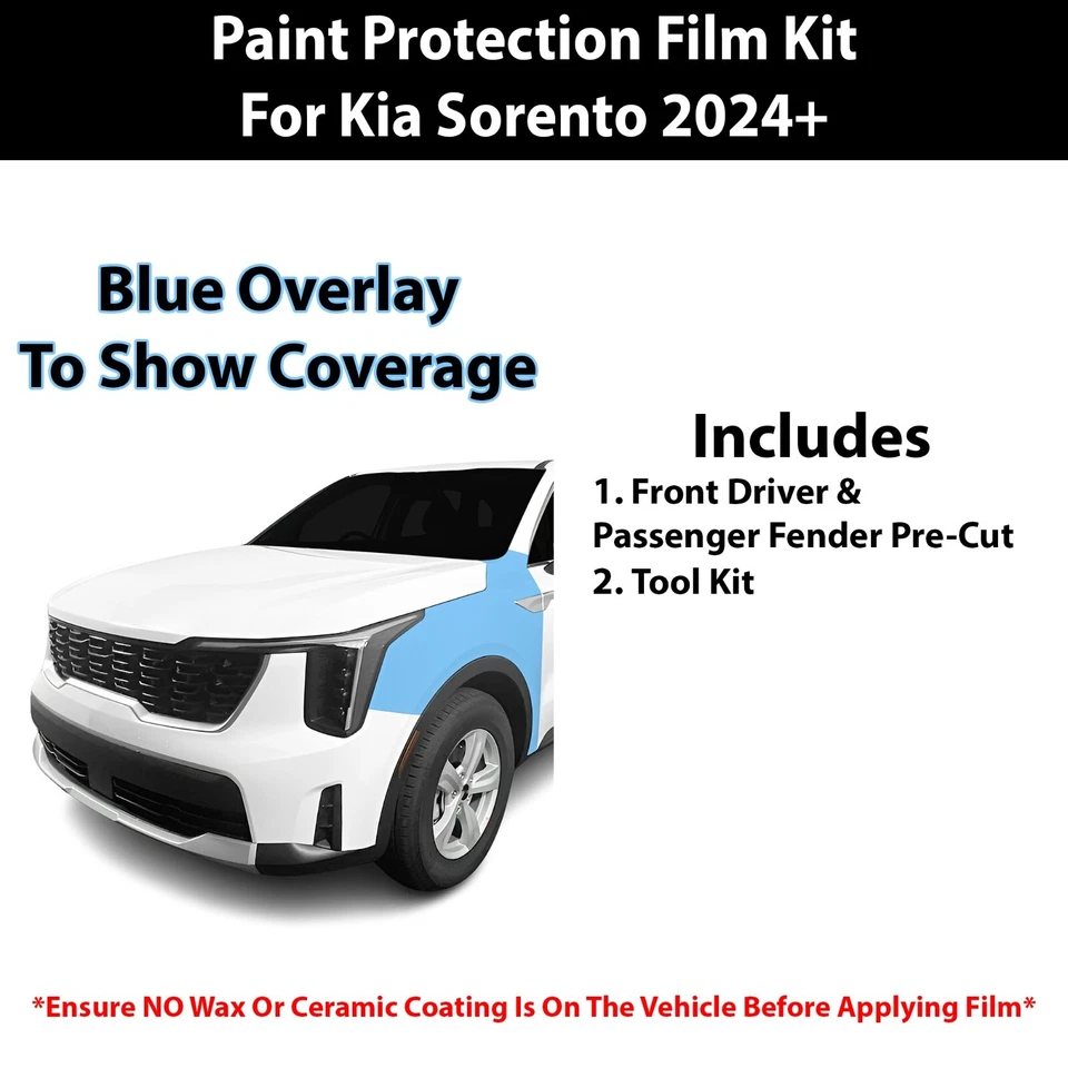 Kit de sujetador transparente de película de protección de pintura precortada PPF para Kia Sorento 2024+ Foto 2 de 4
