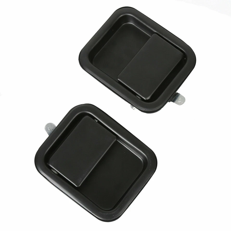PAR de manijas de puerta completas exteriores metálicas izquierda derecha para Jeep Wrangler 1991-2006 Foto 3 de 4