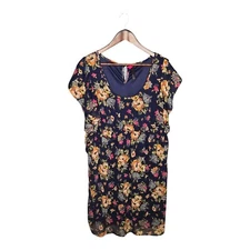 Floral Print Dress Pure Energy Casual Short Sleeve Boho Summer Dress Size 2X