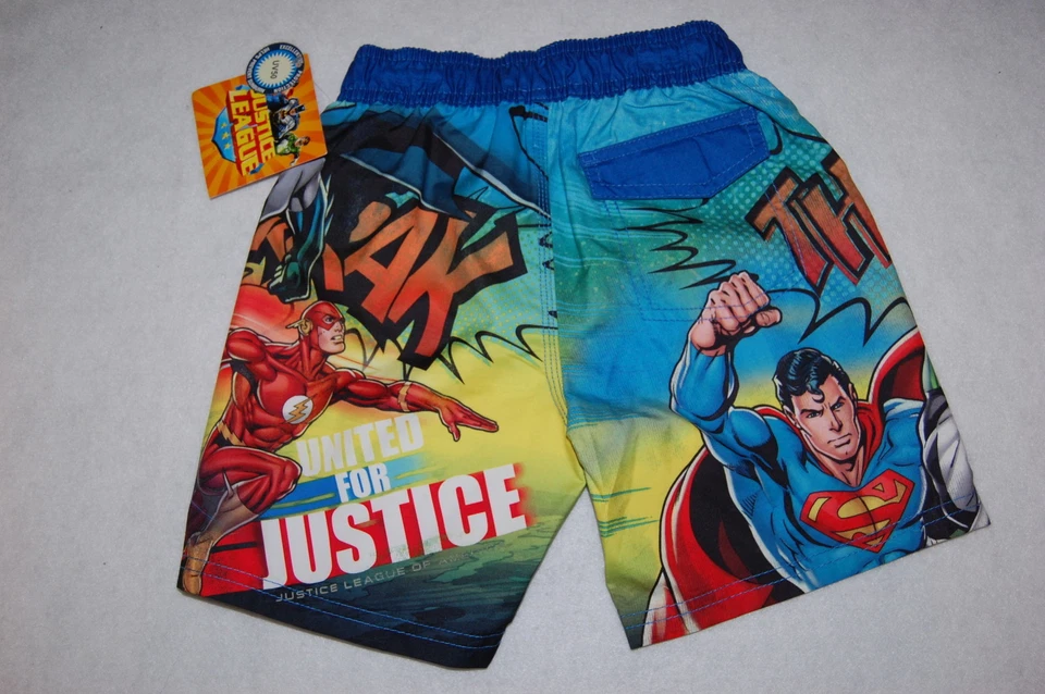 Bañador JUSTICE LEAGUE Batman Superman DC COMICS para niños pequeños talla 2T 3T 4T Foto 2 de 2