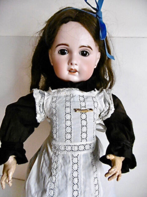Les Poupees D'autrefois - RAVISSANTE PETITE POUPEE SFBJ 1 DE TAILLE BLEUETTE ET DE MOULE JUMEAU EN PARFAIT ETAT 27 CM