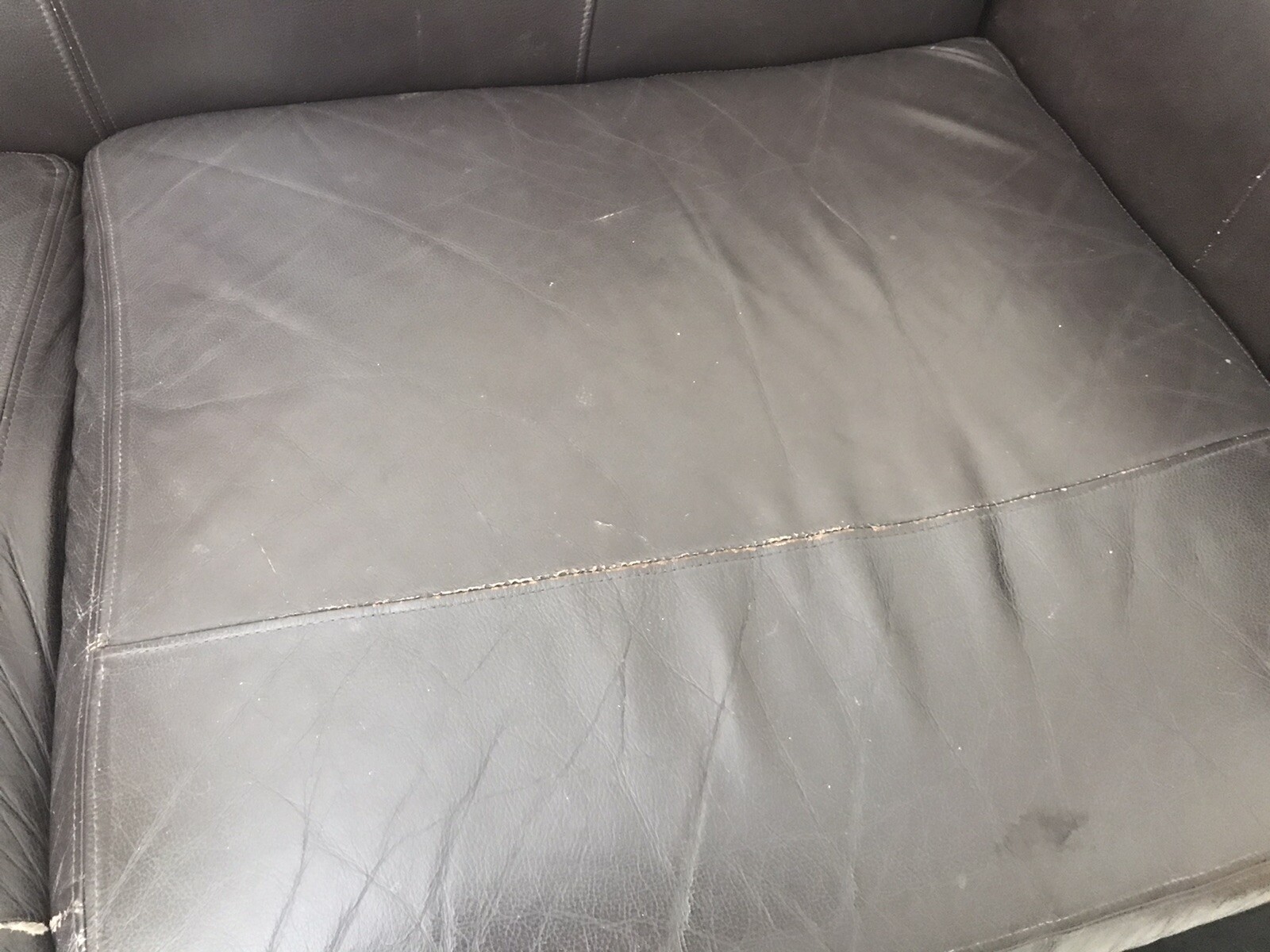 2 seater brown leather Ikea sofa, eBay