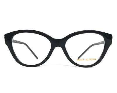 Tory Burch Eyeglasses Frames TY4008U 1791 Shiny Black Cat Eye Full Rim 52-16-140