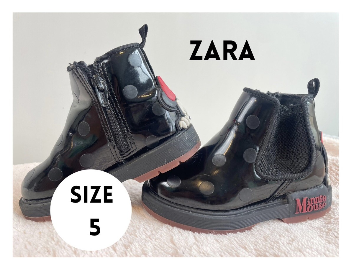 BABY GIRL Zara x Disney Minnie Mouse Dot Boots Size 5US 20EU