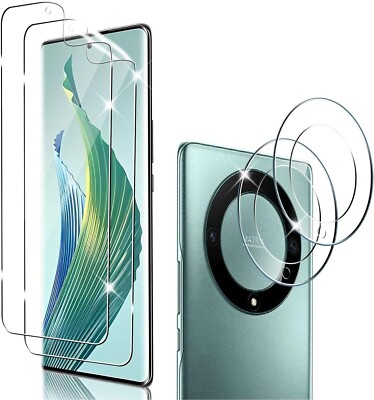2X Hartglas (Display + Kamera) für Honor Magic 5 Lite 5G Schutzglas Hydrogel