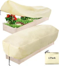 Rectangular Planter Box Cover Frost Protection Balcony Windowsill Drawstring