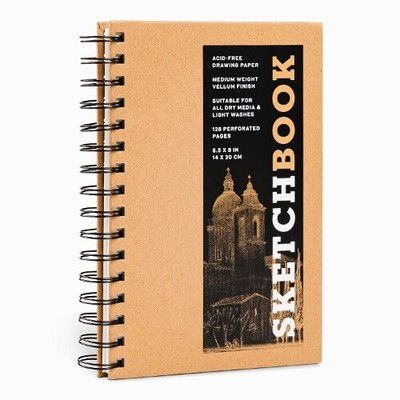 Sketchbook (basic small spiral Kraft) (Hardback) (UK IMPORT)