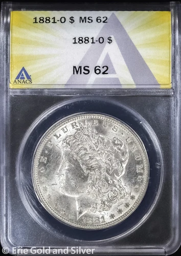 1881-O $1 Morgan Silver Dollar ANACS MS 62 | Uncirculated UNC