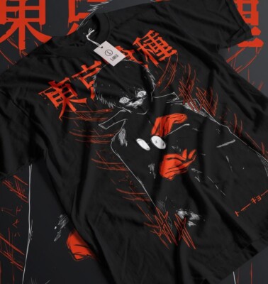 Black Reaper T-shirt Kaneki Tokyo Ghoul Horror Anime Black Shirt