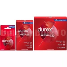 Durex Extra Sensitive Thin Premium Lubricated TWO Condom - Choose Quantity
