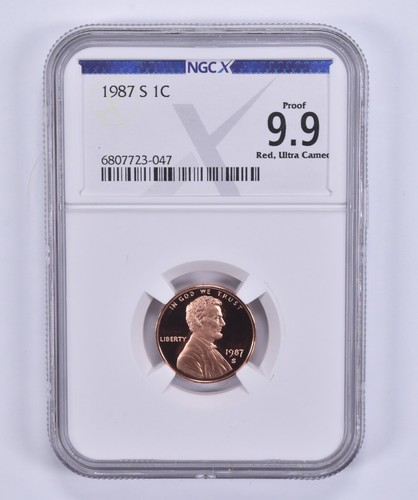 Proof 9.9 UCAM RD 1987-S Lincoln Memorial Cent NGC X NGCX