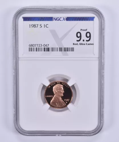 Proof 9.9 UCAM RD 1987-S Lincoln Memorial Cent NGC X NGCX