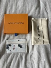 Louis Vuitton White Multicolor Abstract Canvas Card Holder Business Card Case