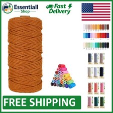 100 Natural Cotton Macrame Cord 3mm x 109 Yards - Crafting Delight in Caramel
