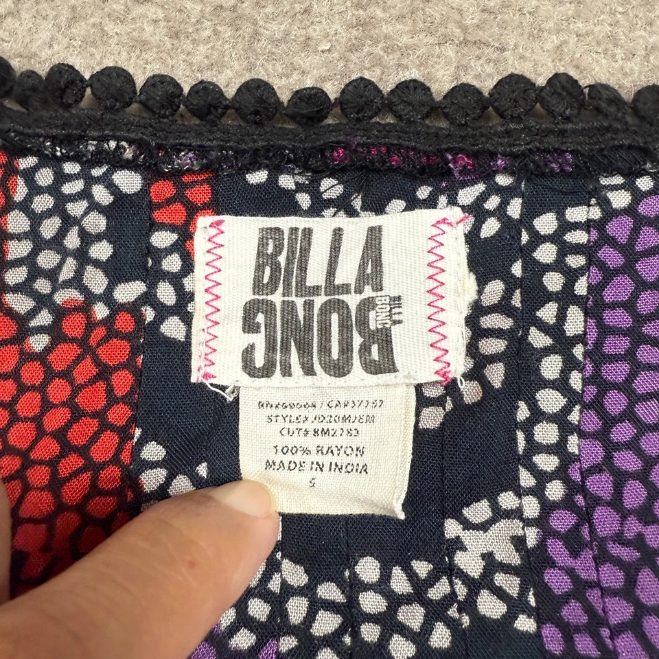 Blusa para mujer Billabong talla S túnica multicolor top vintage Y2k surf playa boho Foto 2 de 4