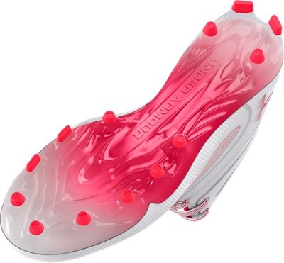 Under Armour Men's Command MC Mid Lacrosse Cleats White/Red/Red - 3025639-101, W thumbnail 5