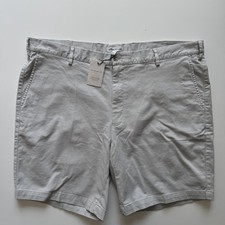 NWT PETER MILLAR Crown 8" Pilot Twill Chino Shorts Mens 40 Gray Pima Cotton Peru
