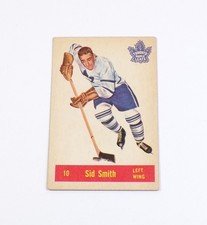 1957-58 Parkhurst Sid Smith #T10 Maple Leafs Ex