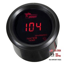 ESUPPORT Car 2" 52mm Digital Water Temp Gauge Red LED Water Temp F Gauge