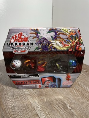 Bakugan Baku-Gear 4 Pack, Fused Sabra x Pyravian Ultra Howlkor x Serpenteze