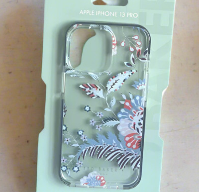 Ted Baker Spiced Up Floral iPhone 13 Pro Hardshell Clear Blue Case 6.1''