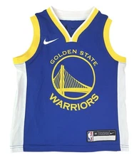 100% Authentic Nike Golden State Warriors Blank Jersey Size 5-6 Medium Boys New